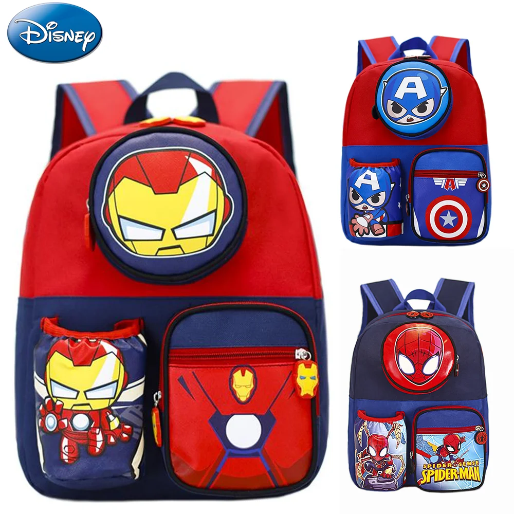 

Disney Marvel Spiderman iron Man Backpack Children Cartoon Frozen Snow White Cars Animie Bag Kids Kindergarten Schoolbag Gift