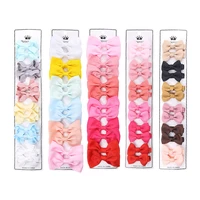 12pcs baby girls bow hair pin set solid color cute princess hair accessories ponytail hairpin toddler infant headdress for girl