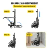 Stair Climbing Cart Folding Trolley Heavy Duty Portable Folding Hand Truck Dolly Cart with Adjustable Handle 3