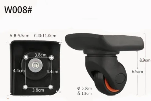 Front Wheel Suitcase Wheels Wheeled  Rolling Suitcase Pulley Accessories Luggage Wheels Bags Maintenance Replacement W001-057