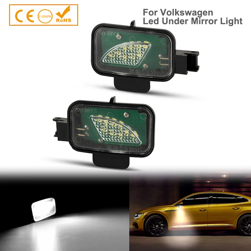 

2pcs LED Under Side Mirror Light Puddle Lamps For Volkswagen VW Passat B8 3G2 Variant Alltrack 3G5 Arteon 3H7 3G0945291A