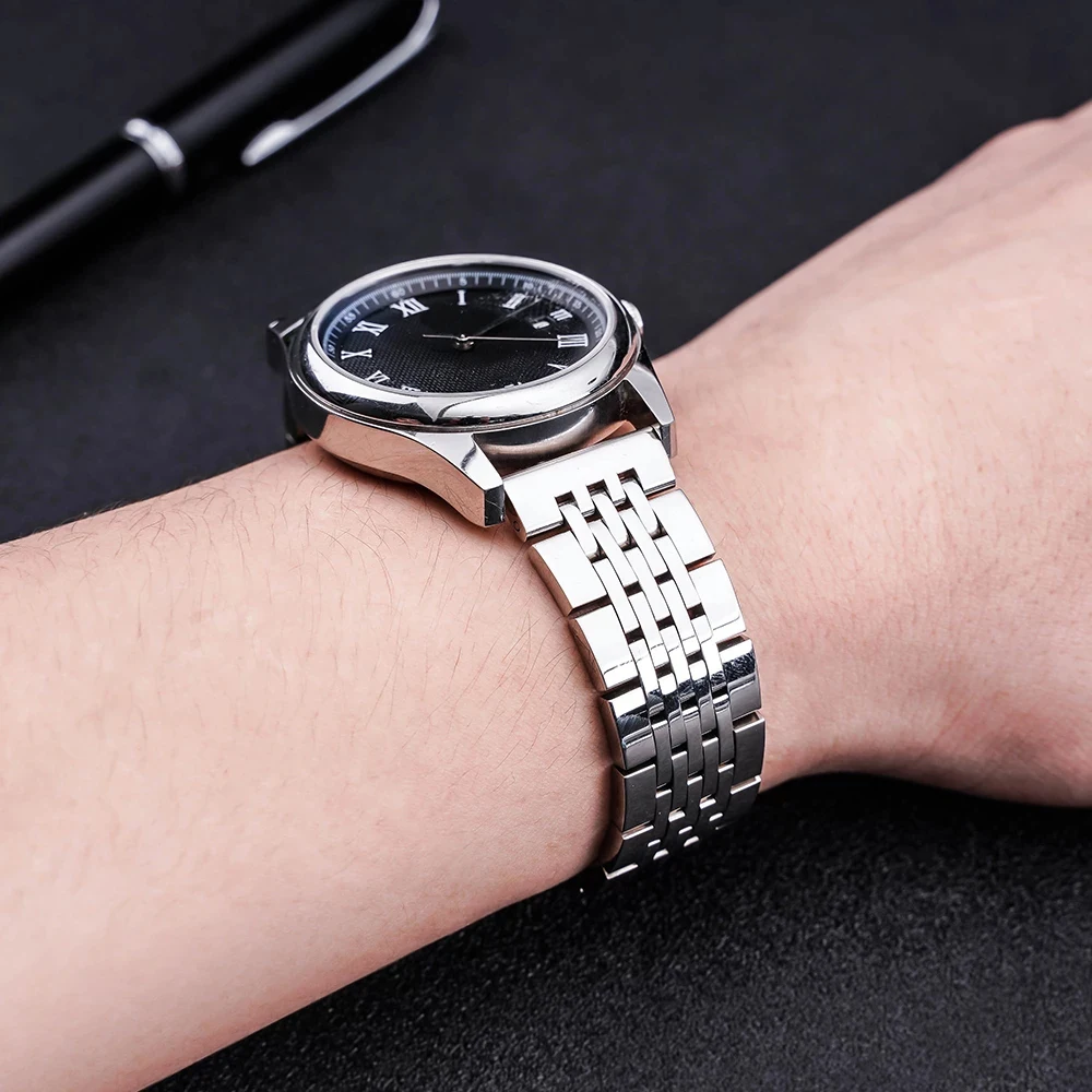 Stainless Steel Metal Watchband Bracelet 12mm 14mm 16mm 18mm 20mm 22mm Suitable for IWC Tissot Watches Strap Watch Accessories