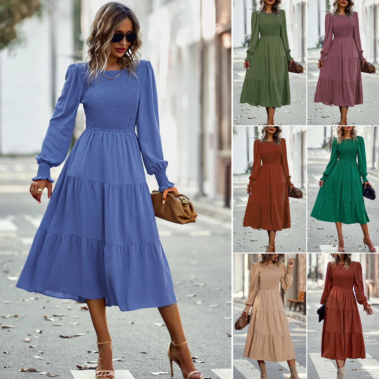 

Casual elegant slim sexy 2023 new dress,spring and autumn women's clothing new self designed women's dress, large swing dress, l