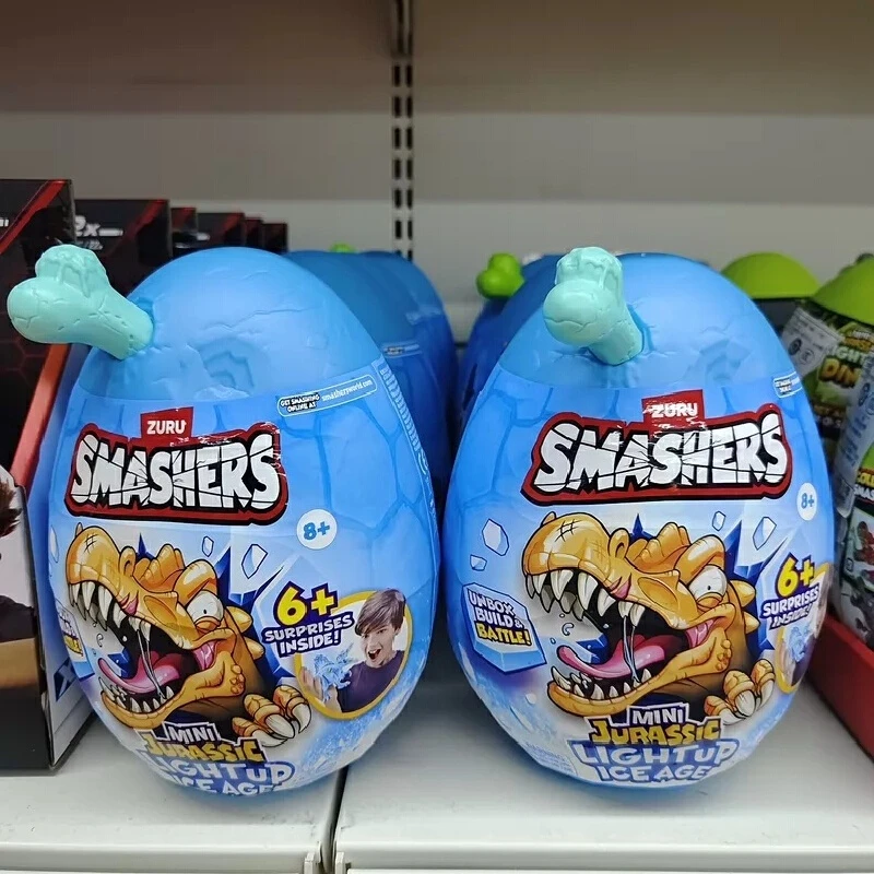 Фото Игрушка-яйцо Zuru Smashers Mini Glacier Dinosaur Escape: Тираннозавр Рекс, светящаяся фигурка-пазл, коллекционная, подарок на день рождения №5