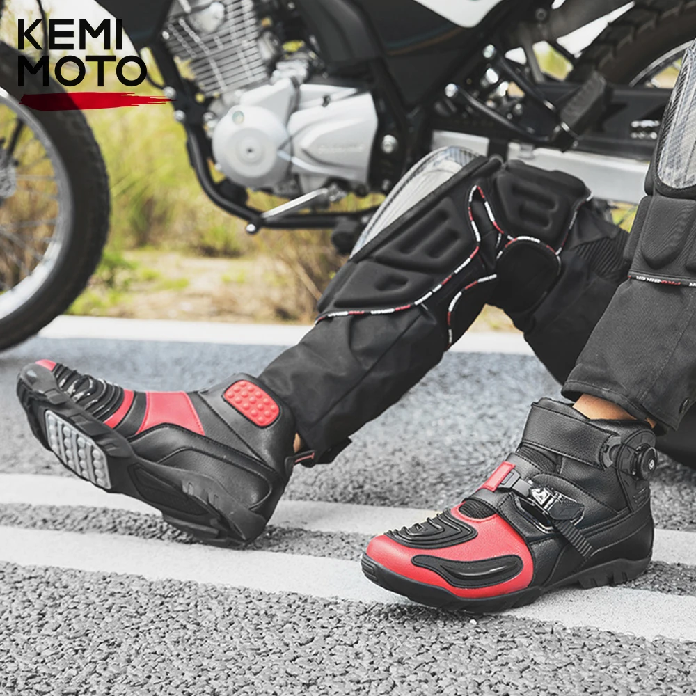 Motorcycle Racing Boots Motorbike Riding Boots Motocross Locomotive Shoes Equipment Outdoor Sneakers Casual Waterproof Shoes Men