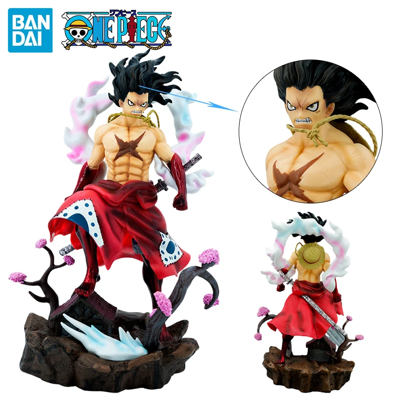 

33cm One Piece Animation Scene GK Nica Luffy Gear 5 Snake Man Luffy Statue Model Doll Hand Made PVC Decoration Collection Gift