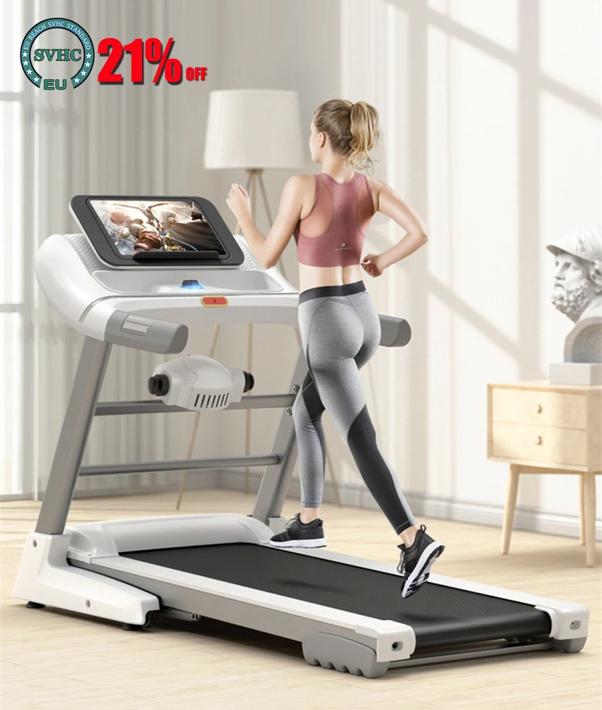

Home Mute Intelligent Multifunctional Shock Absorption System Electric Small Folding Fitness Equipment Treadmill 10.1 inch HD