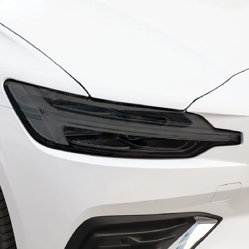 

Car Headlight Protective Tint Film Smoked Black Transparent TPU Light Sticker For Volvo V60 S60 2018 2019 2020 Accessories