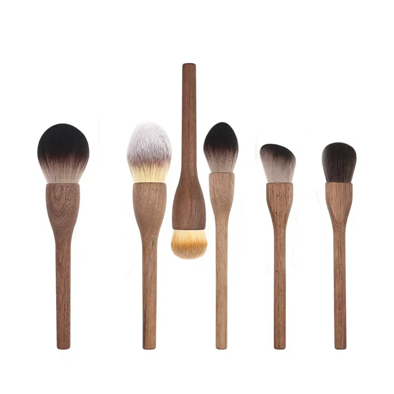 6Pcs Super Soft Makeup Brush Set Blush Mixed Powder Brush High Gloss Base Makeup Brush Professional Makeup Tool