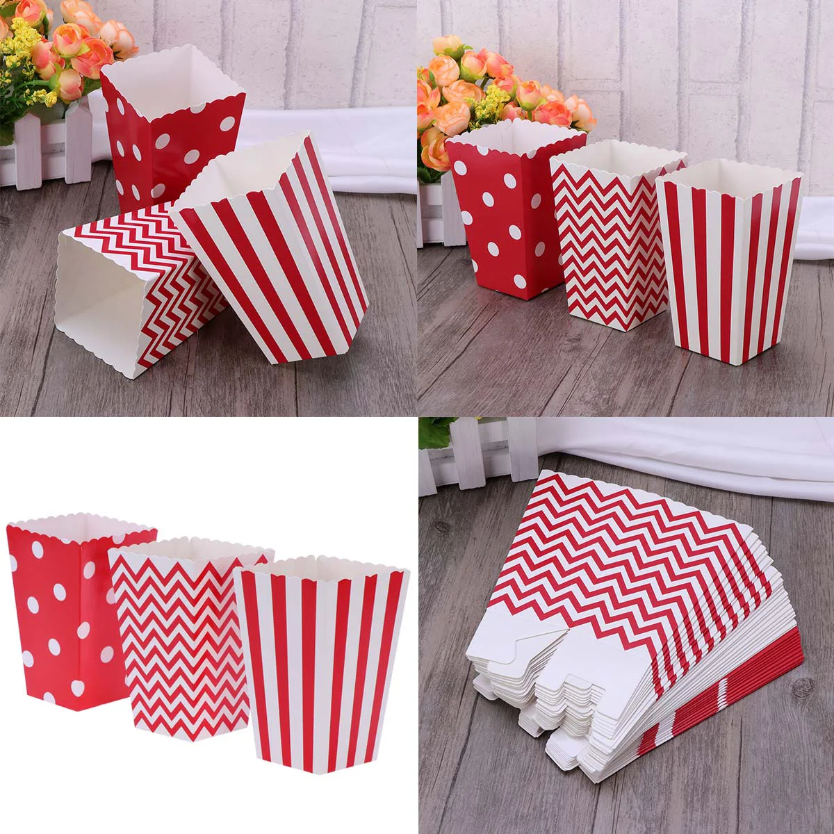 

Popcorn Night Movie Boxes Containersupplies Paper Seasoning Salt Bowls Bucket Party Containers Box Flavacolcartons Snack Candy