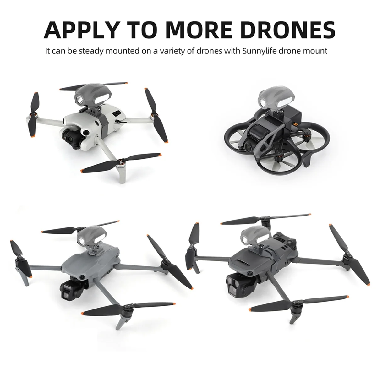 Фото A56G-SUNNYLIFE для Mini 4 Pro/Air 3, прожектор, взрывной свет, дрон, многофункциональная универсальная обновленная модель, съемка в ночном полете Li №4