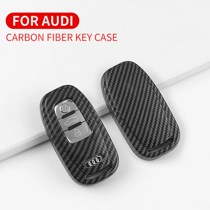 

Carbon Fiber Car Key Shockproof Case Smart Remote Control Cover For Audi Old A3L, 2008 A4L, A5L, Q5, Q7, A8 Accessories