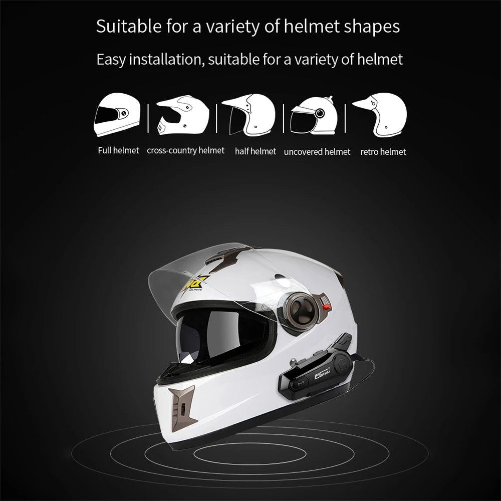 Гарнитура для шлема 2 riders Bluetooth 5 0 гарнитура мотоциклетная передней и задней рации