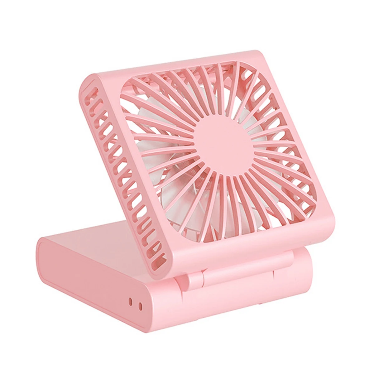 

Portable 2 In1 Mini Fan Folding Neck Fan USB Multi-Function Charging Treasure Phone Stand Hanging Holding Mini Fan Pink