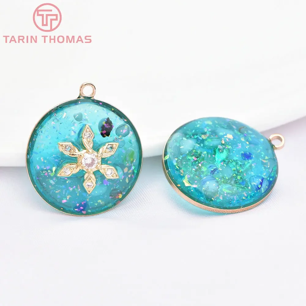 Латунная фурнитура для изготовления ювелирных изделий сделай сам 6 шт. 24 к