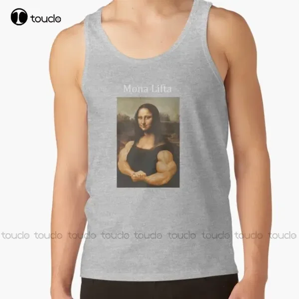 Mona Lifta Lisa Lifting Gym Working Out Health Muscles Funny Meme Classic T-Shirt Digital Printing Tee Shirts Custom Gift