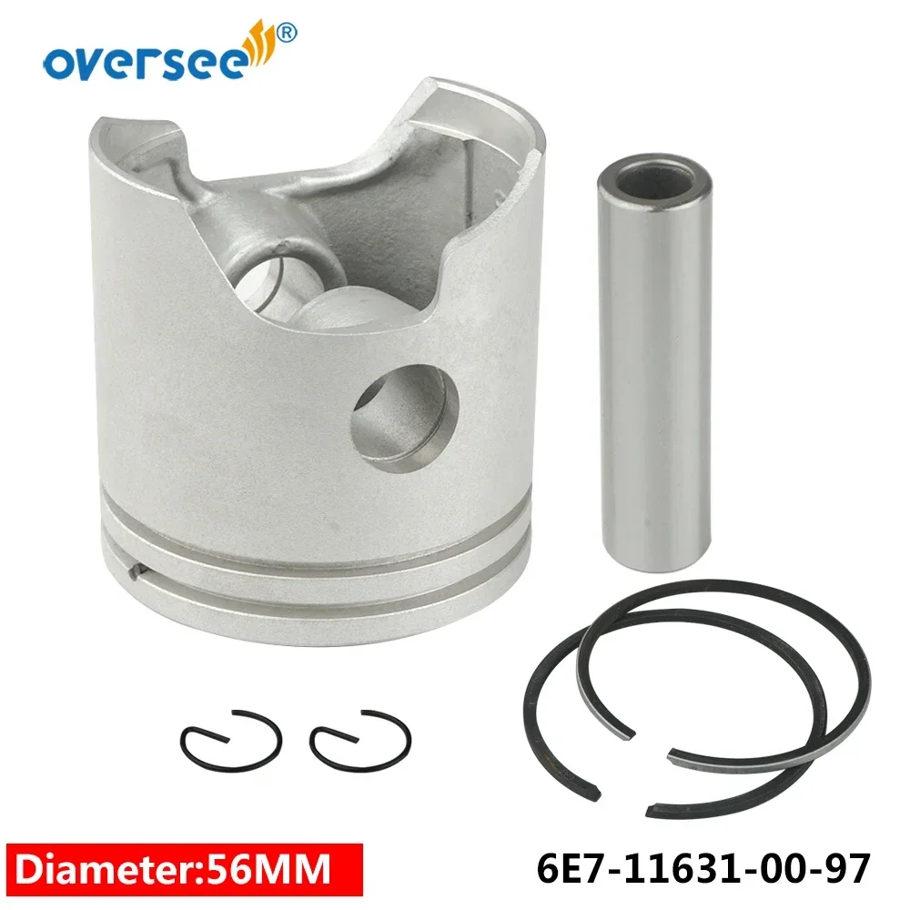 6E7-11631 Комплект поршней STD для подвесного мотора Yamaha 2T 9 л.с. 15 683/682/6E7/6E8/63 В Parsun Hidea