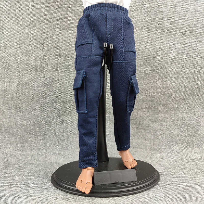 Мужская одежда в масштабе 1/6 темно-синий комбинезон повседневные брюки подходит