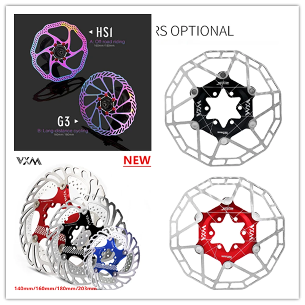 

Ultra Strong Heat Dissipation MTB Bicycle Disc Brake Floating Rotation 160mm/180mm/203mm Bike Parts Are Stronger and Lighter