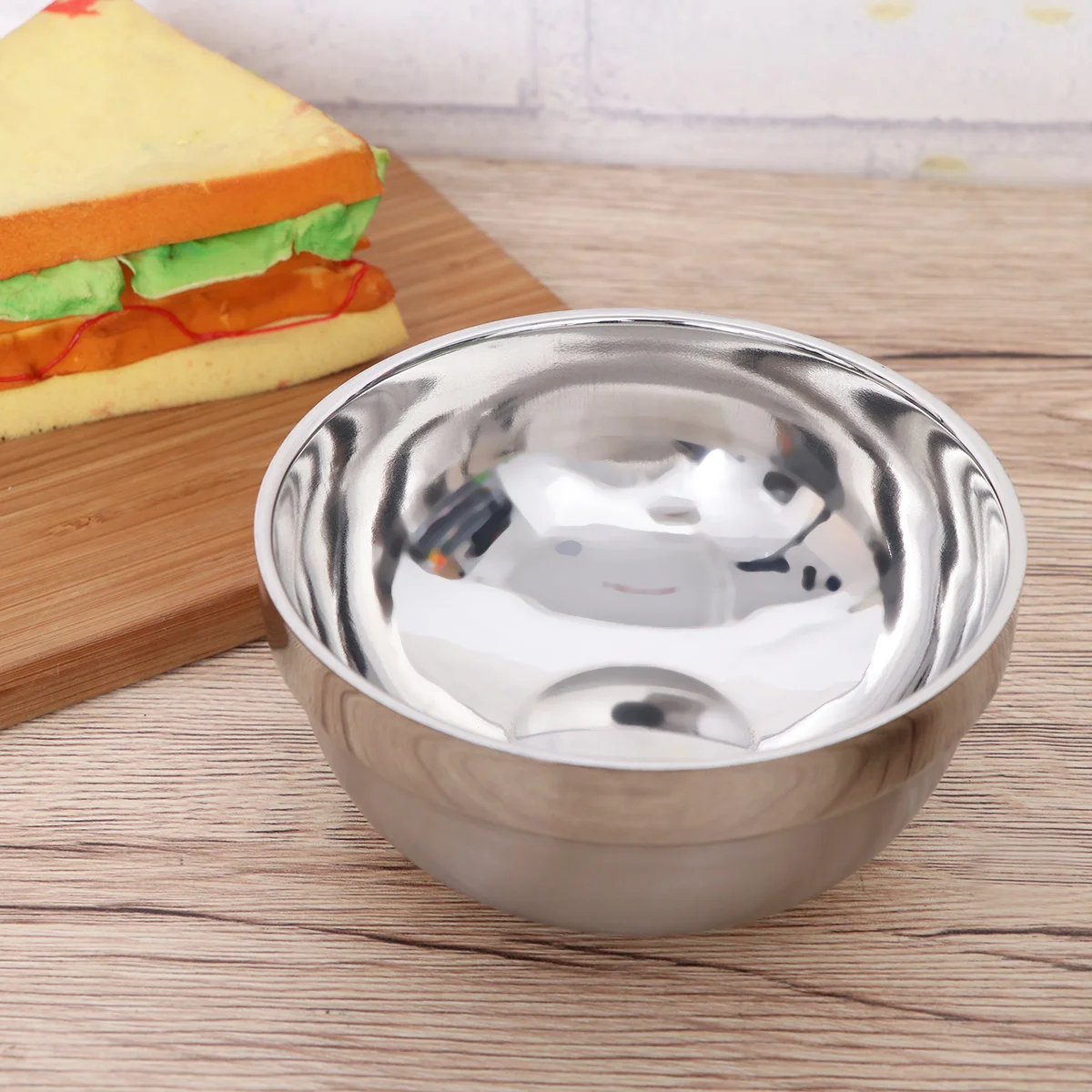 

6pcs Stainless Steel Bowls Set Metal Soup Bowls Mixing Bowls Salad Noodle Rice Bowl Containers Serving Bowls 13cm