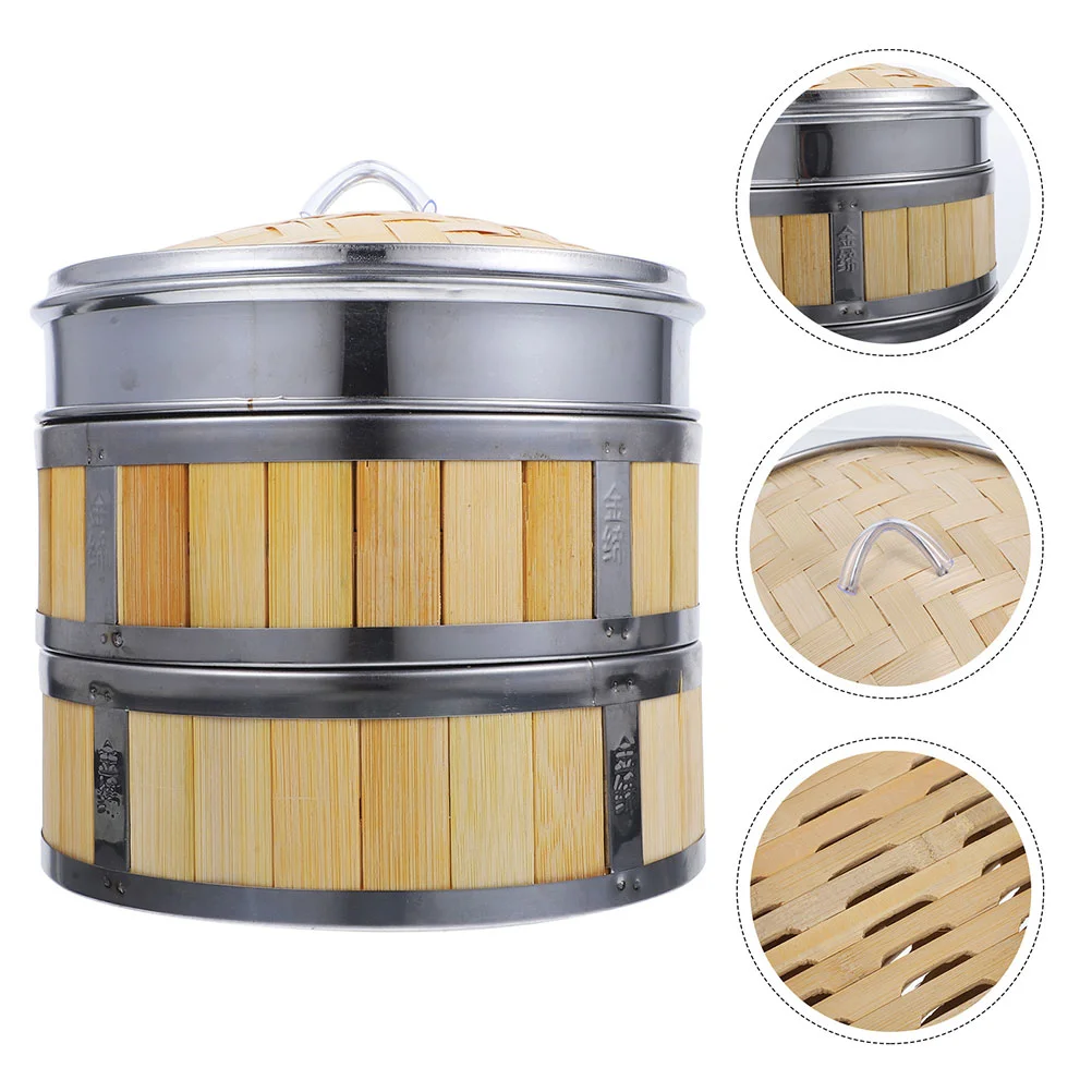 

Premium Food-grade Multi-functional Dim Sum Steamer Bamboo Steamer Set for Cooking Daily Sue