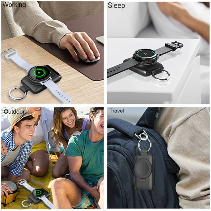 charger for galaxy watch active 2 1400mah power bank wireless charging for samsung galaxy watch 34 gear s3 portable magnetic free global shipping