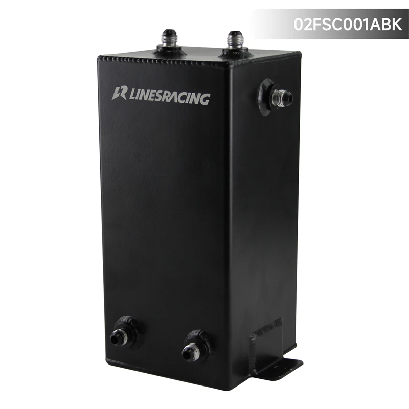 Catch Can Fuel Surge Tank An6 9/16"-18 Unf Swirl Pot Black