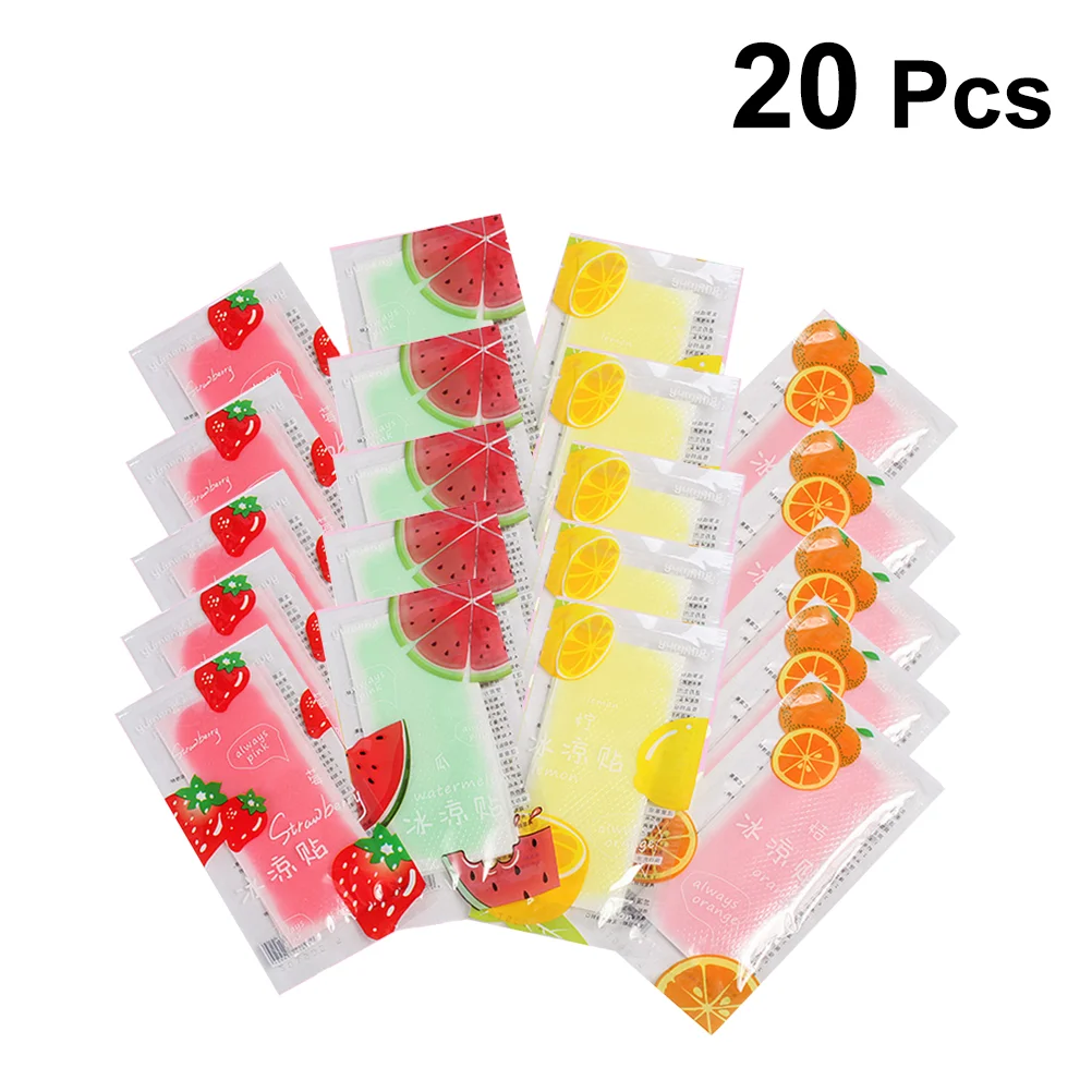 

20Pcs Cooling Summer Refreshing Relieve Forehead Pads Fatigue Sunstroke for Men