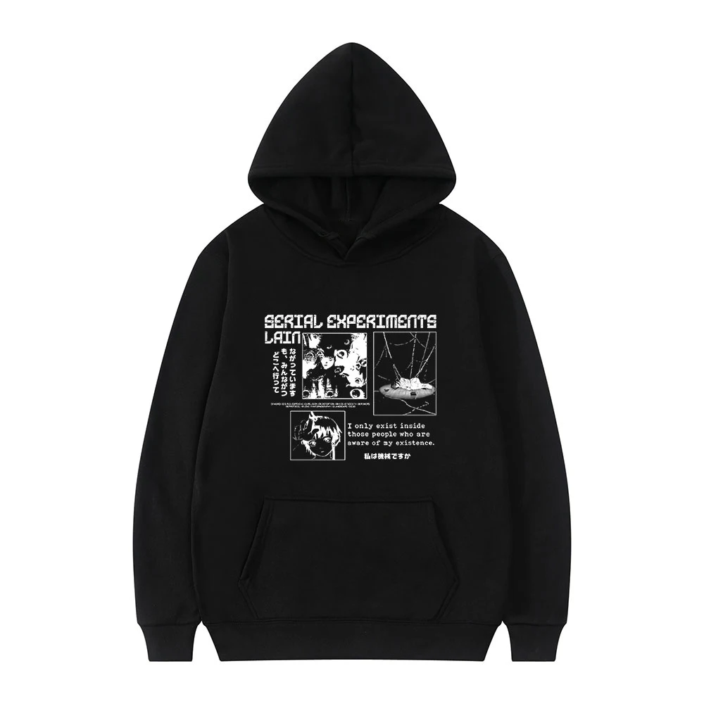 

Serial Experiments Lain Hoodies Anime Manga Print Streetwear Men Women Fashion Oversized Sweatshirts Hoodie Pullovers Tracksuits