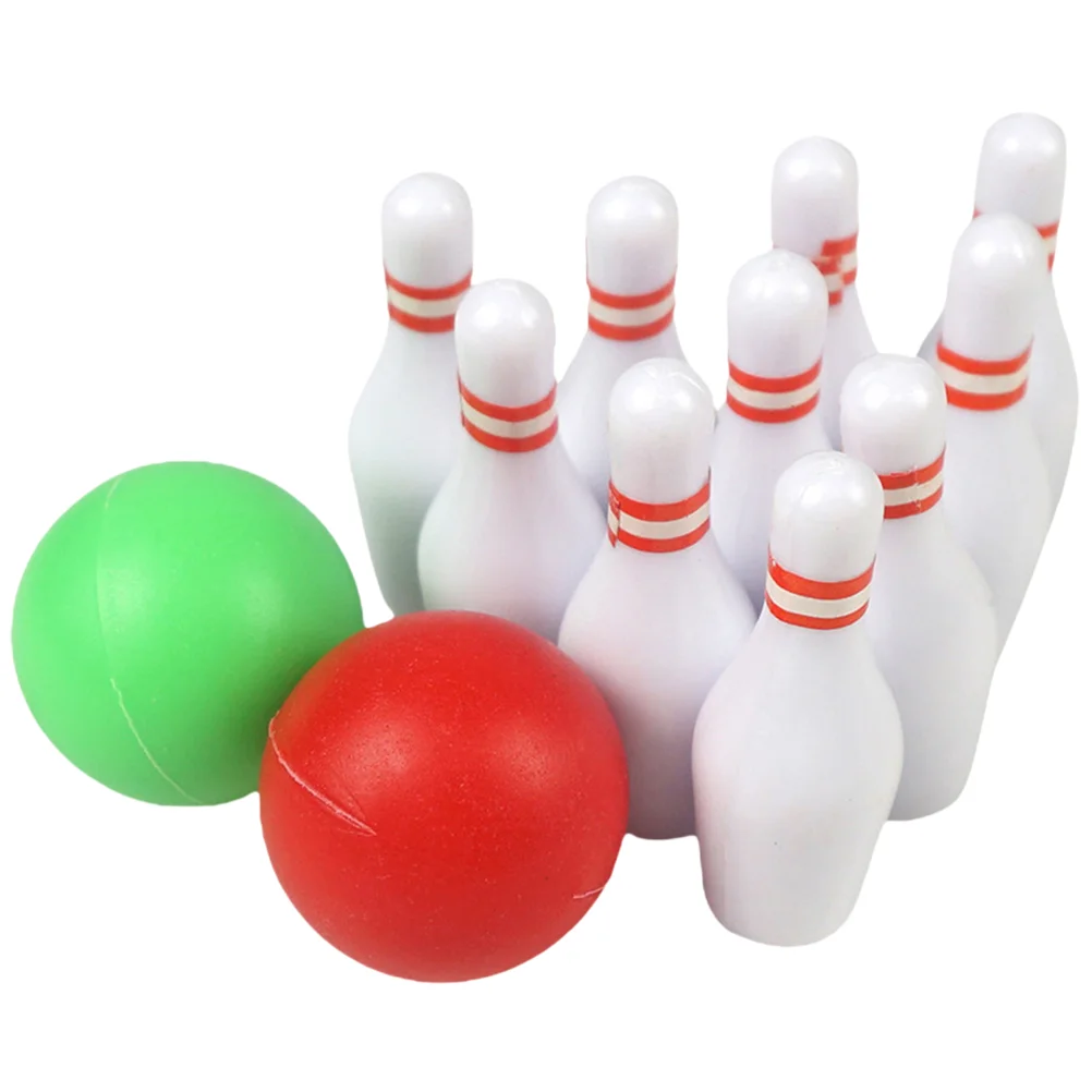 

1 set of Mini House Bowling Set Miniature Bowling Game Tabletop Bowling Set