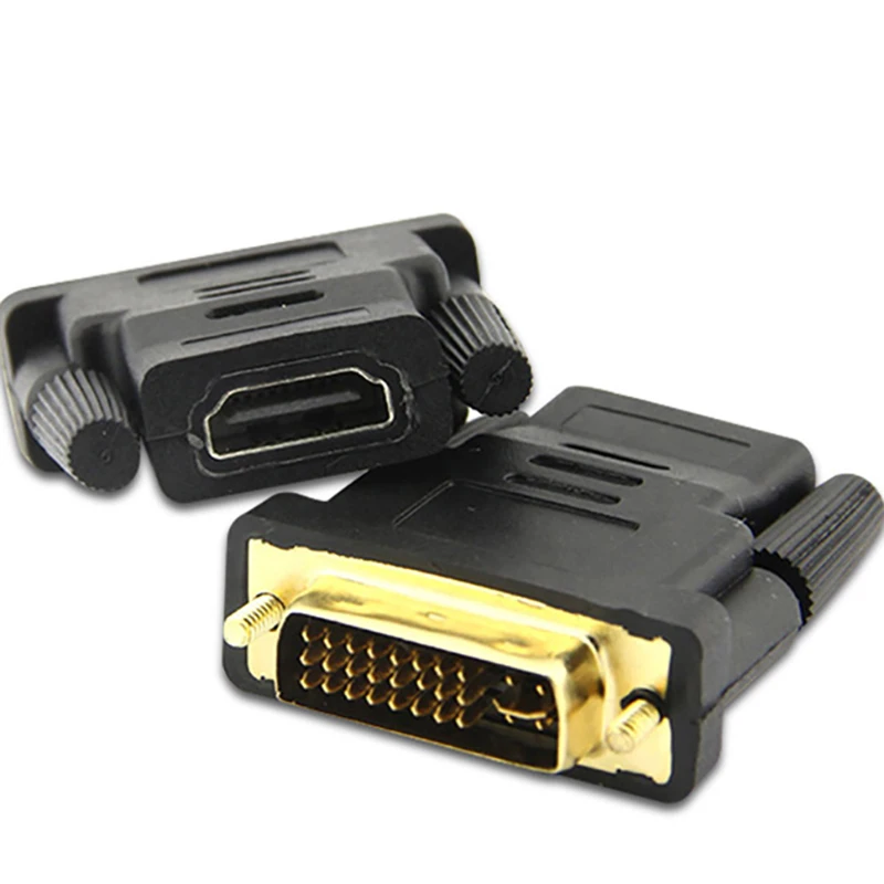 

Адаптер DVI 24 + 5 В HDMI-совместимый преобразователь 24k позолоченный штекер видеопреобразователь для ПК HDTV проектор 24 + 5 контактов 1080P