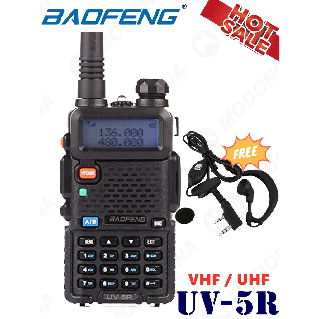 

READY STOCK Malaysia Baofeng UV-5R Walkie Talkie Dual Band Portable 2 Way Radio UV5R uv5r uv-5r baofeng BAOFENG UV5R
