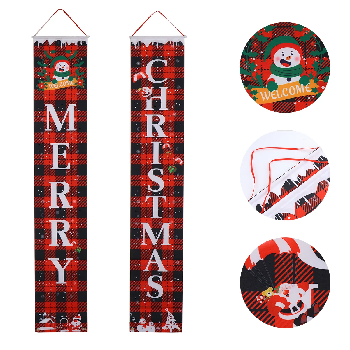 

Christmas Door Merry Sign Banners Pendant Banner Decorations Porch Hanging Wooden Couplet Hangers New Couplets Decor Front