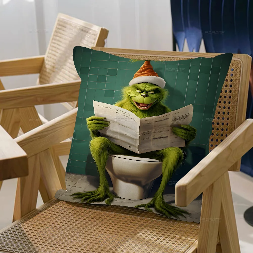 Подушка с рисунком G-Grinch наволочка для гостиной дивана домашний декор по