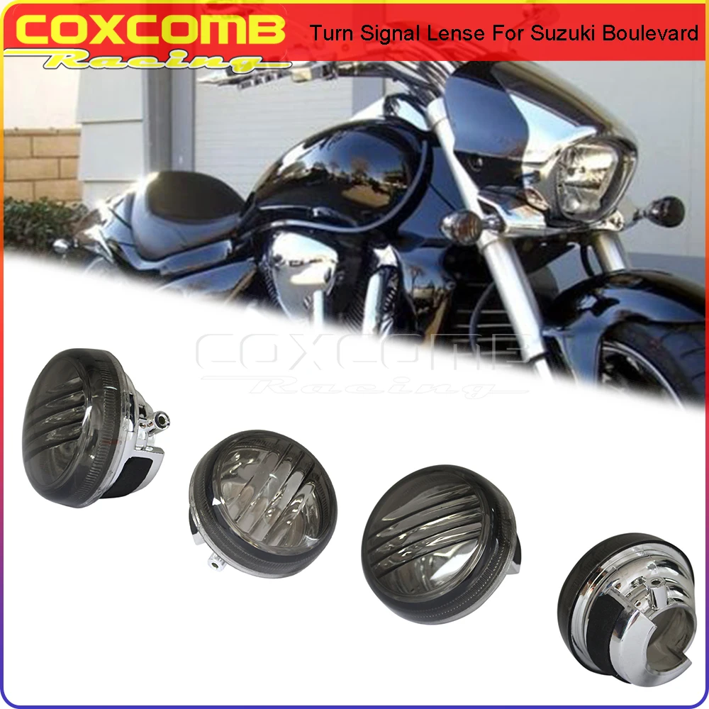 For Suzuki Boulevard M109R Turn Signal Indicator Blinker Lense Cover Front Rear Flasher Shell Replacement For C109R C1800R M50