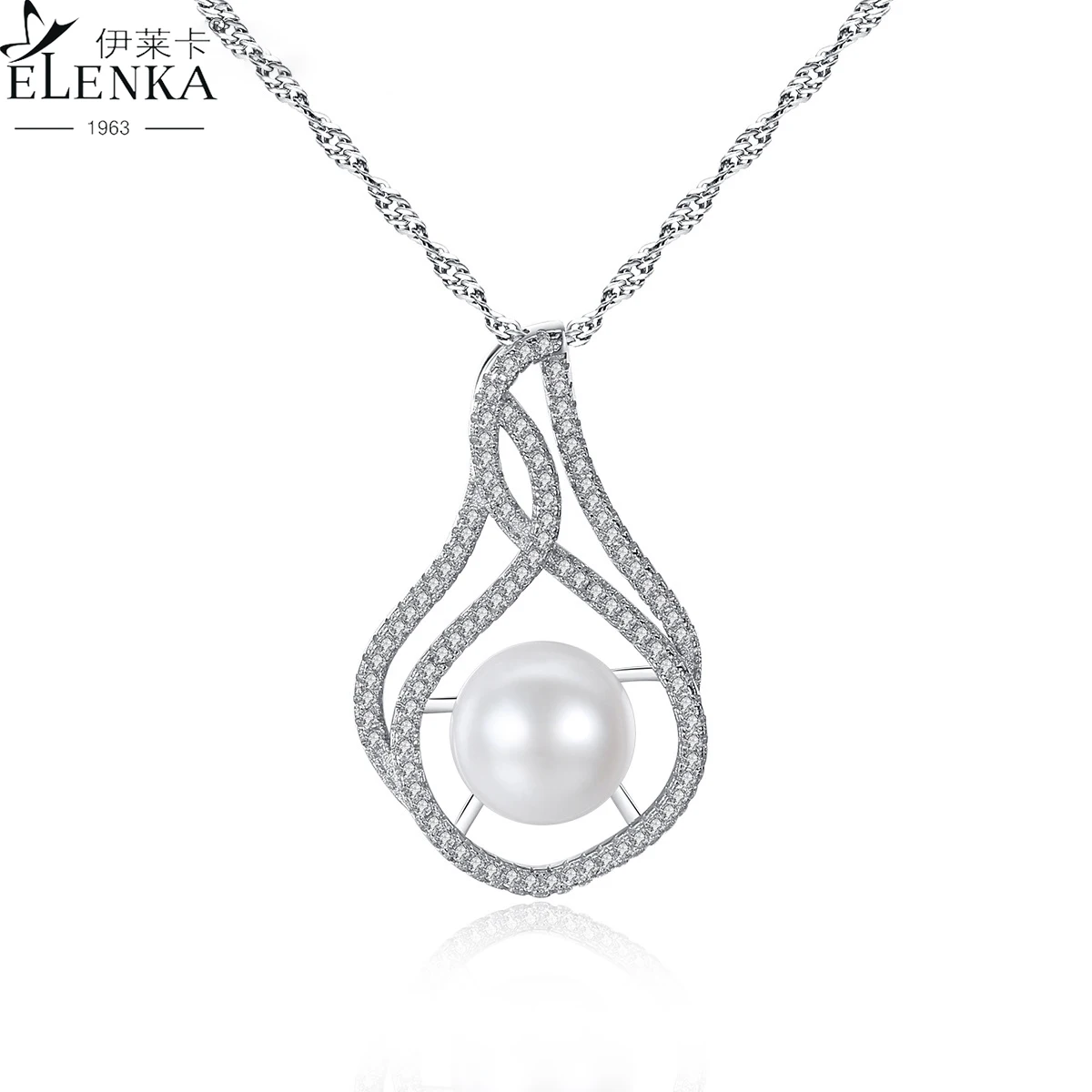 

Luxury Natural Freshwater Pearl Pendant Necklace for Women Soild 925 Sterling Silver Fashion Fine Jewelry Christmas Gift 10-15mm