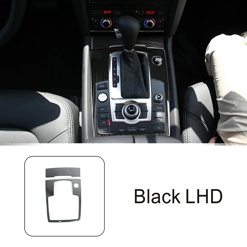 

Автомобильная консоль переключения передач держатель стакана воды декоративная крышка переключения передач Мультимедийная панель наклейка отделка для Audi Q7 автомобильные аксессуары для интерьера