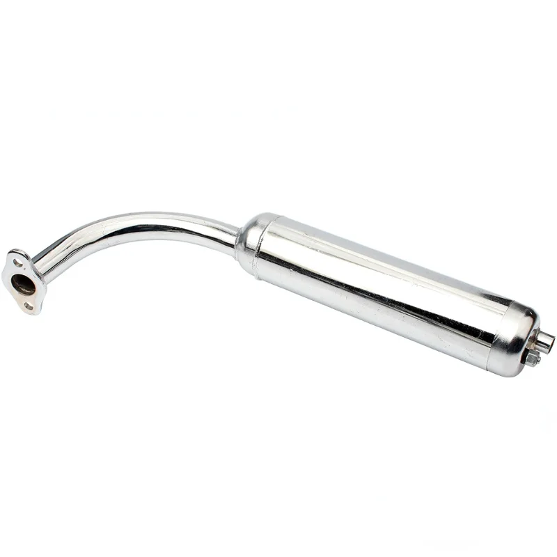 

Bicycle Chrome Silver Muffler Exhaust Pipe For 2-Stroke 49cc 60cc 66cc 80cc motorized bicycle Motorycle Exhaust Pipe Muffler