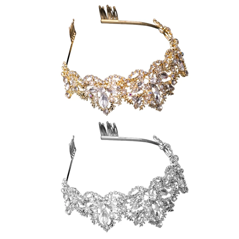 

Rhinestones Princess Tiara Crown for Women Bridal Wedding Prom Jewelry Party