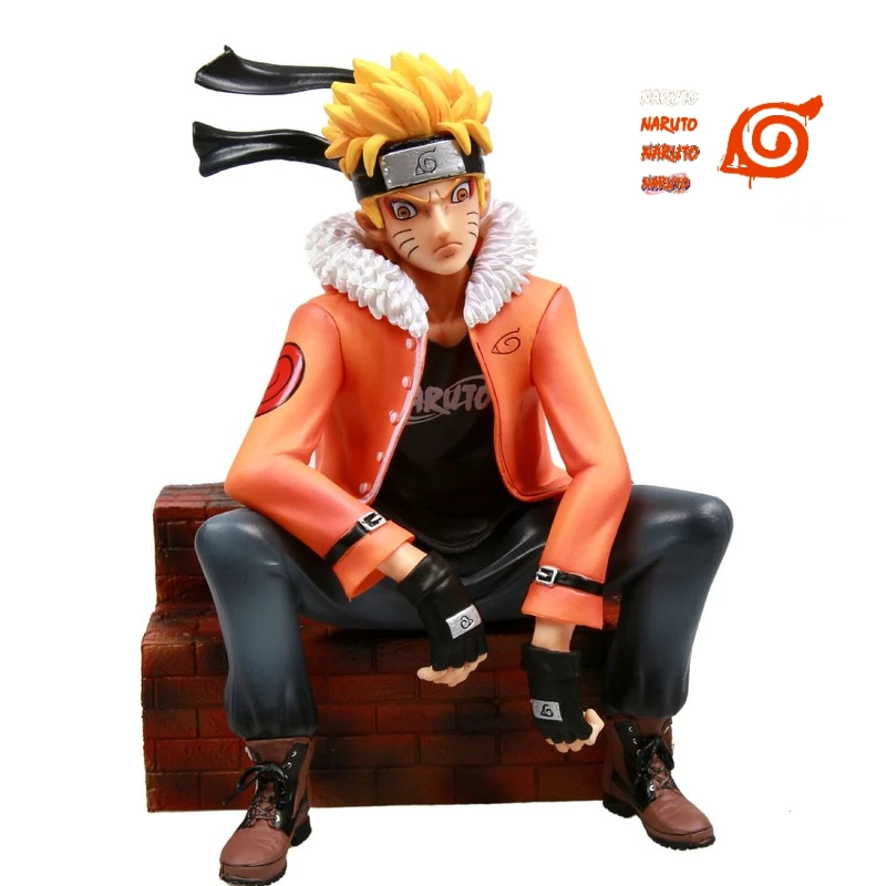 

Anime Peripherals Naruto GK Fashion Tide Brand Naruto Naruto Seated Statue Models Ornaments Scenes Figures Toys Gifts