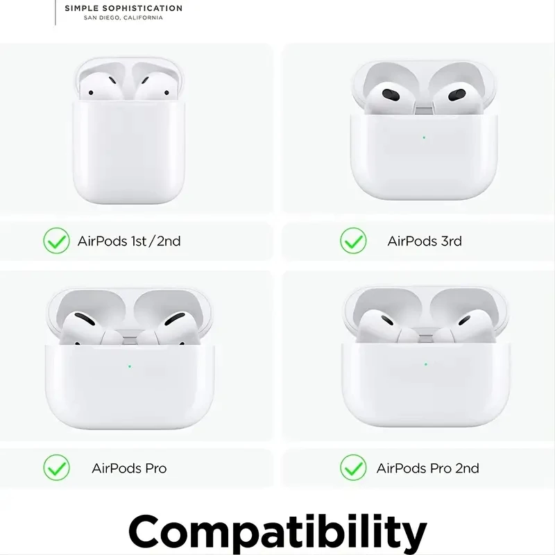 Силиконовый чехол для наушников Airpods 1/2/3/Pro2