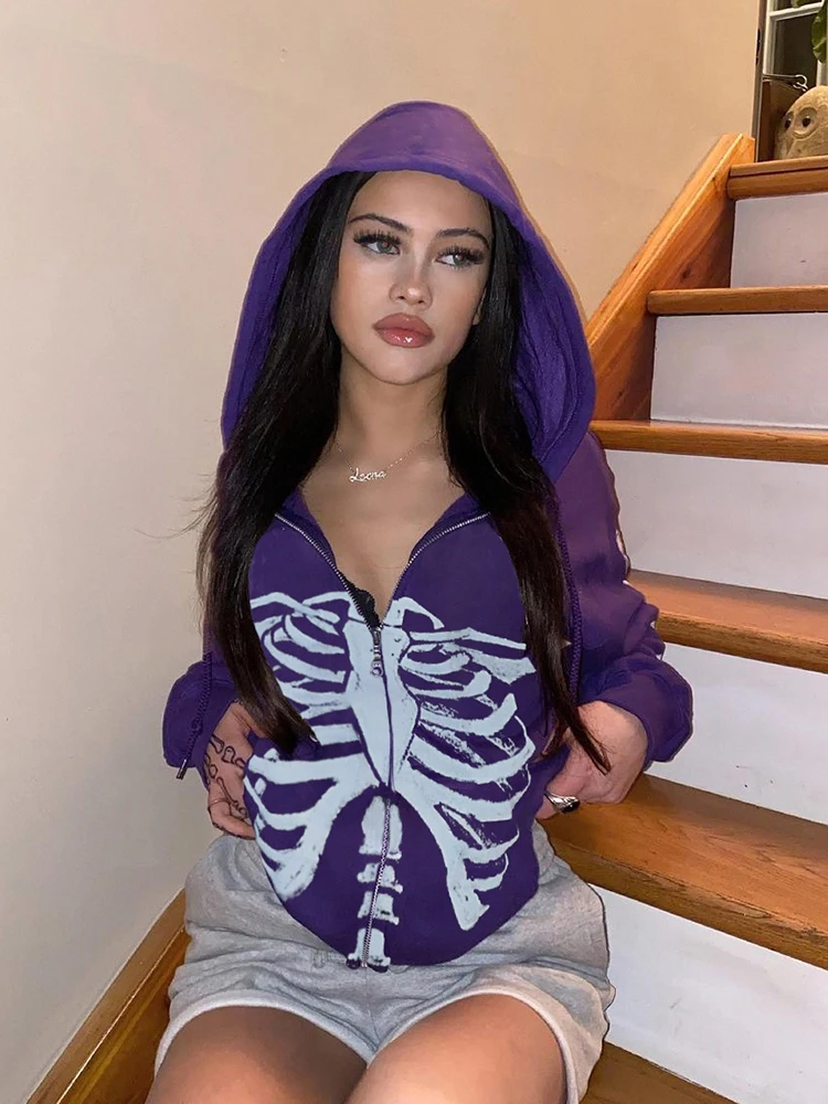 Худи HEYounGIRL в стиле Харадзюку готическом куртка женские осенне-зимние готические