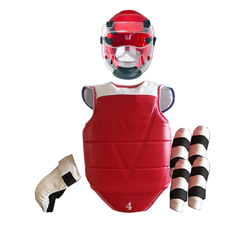 

5 Pcs Taekwondo Protective Gear Helmet Brace Glove Protector Exercise