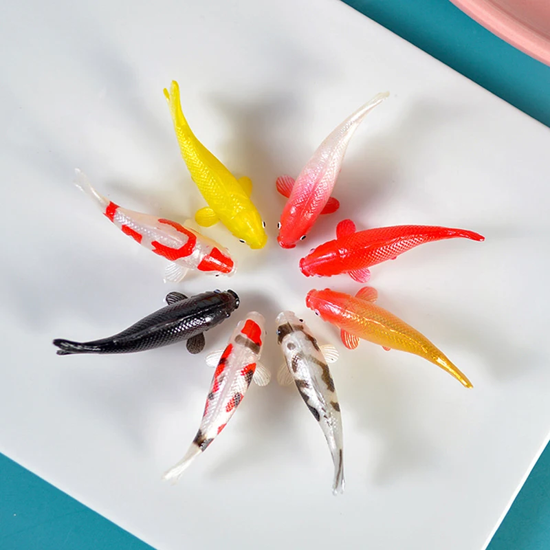 

1PC Min Fish Model Simulation Play House Dollhouse Props Miniature Scene DIY Fish Tank Accessories