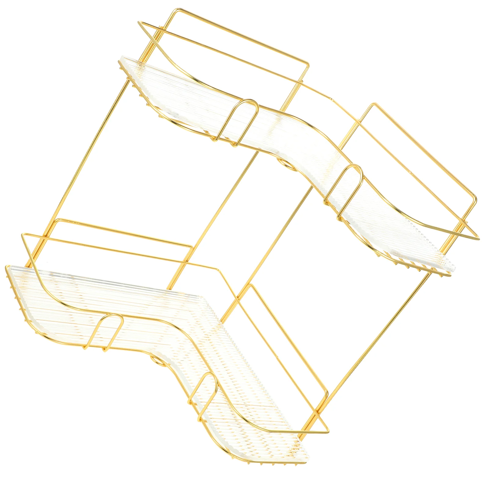 

Desktop Stand Corner Shelf Bathroom Supply Stainless Steel Seasoning Jar Rack Holder