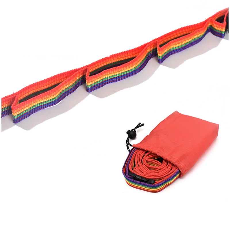 Портативная многофункциональная подвесная веревка для кемпинга красочная