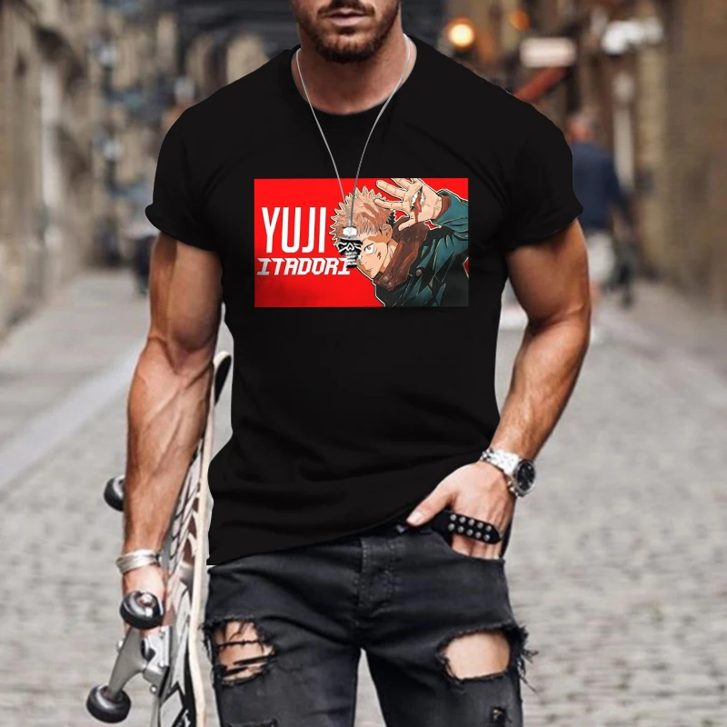 

Summer Men's T Shirt Printed JUJUTSU KAISEN Pattern Vintage Oversized Short Sleeve O-Neck Casual T-Shirt Breathable Clothes Tops