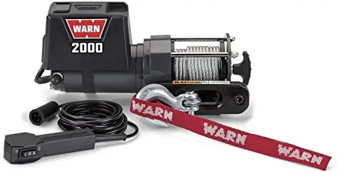 

Vehicle Mounted 2000 Series 12V DC Utility Winch with Steel Cable 1 Ton (2,000 lb) Pulling Capacity
