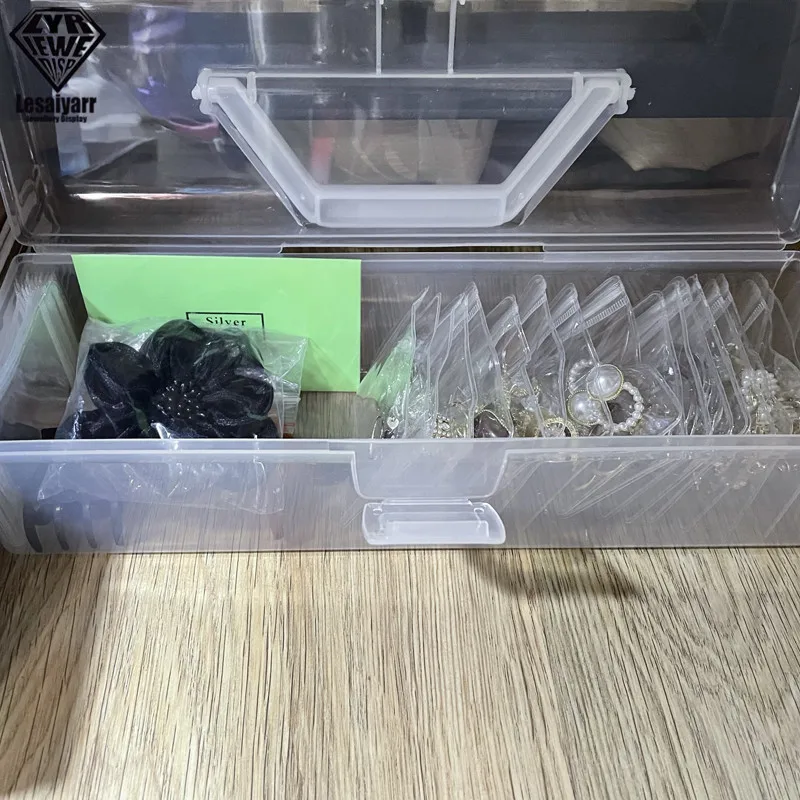 Портативный прозрачный шкатулка для ювелирных изделий пыленепроницаемый