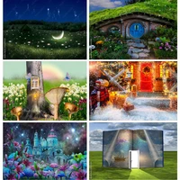 children birthday custom dream background forest castle fairy tale baby photography backdrops prop photo background 2278 th 02